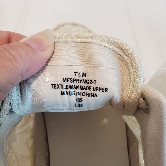 NWT MARC FISHER SZ 7.5 M Spryng Platform Lace-up Natural Lace Sneaker - Picture 13 of 14